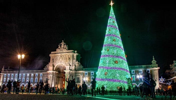 Magical Christmas lights display Lisbon festive holiday illuminations tour